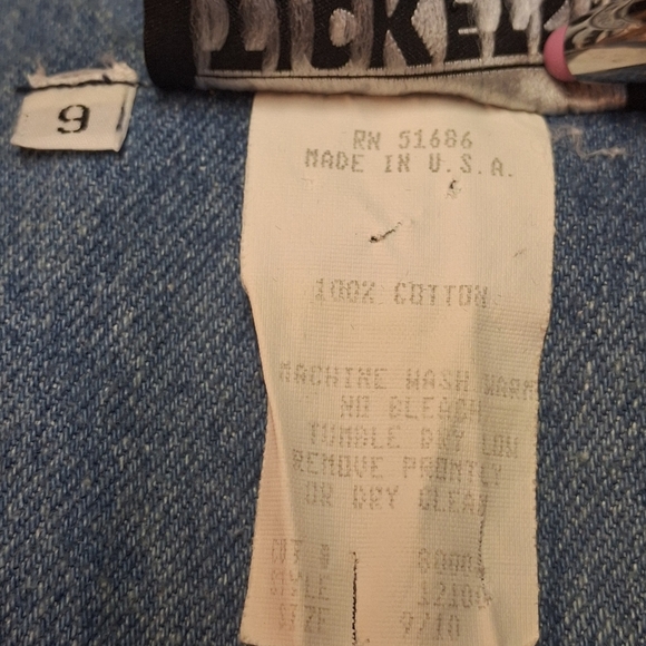 Vintage Blue Denim Embellished Jacket Blazer, Tickets California, Women Size 9 - Picture 12 of 16